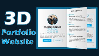 3D Portfolio Website using Html CSS amp Javascript [upl. by Eseryt]