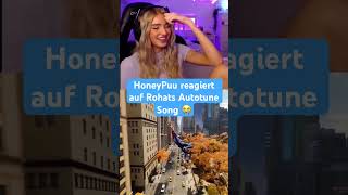 HoneyPuu feiert Rohats Autotune Song 😭 fyp fy viral twitch reaction deutschrap rohat honey [upl. by Yhtak]