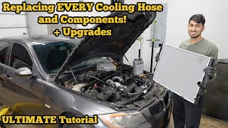 HOW TO REPLACE THE ENTIRE COOLING SYSTEM ON THIS BMW E9x Ultimate Cooling System DIY [upl. by Parthen335]