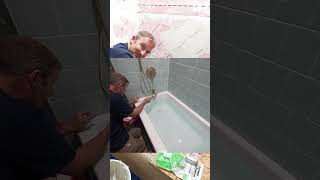 Tiling tip for caulking a tub [upl. by Rustice]