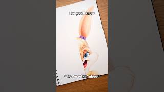 Drawing Lola Bunny 💃 from Looney Tunes with Colored Pencils vs somebody else Part 1 [upl. by Dewayne]