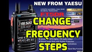 Yaesu FT5D  Frequency Step Adjust [upl. by Ayikat637]