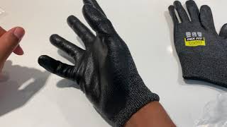 DEX Fit Level 5 Cut Resistance Gloves Cru553 REVIEW [upl. by Reta248]