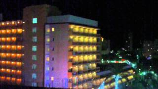 Magaluf Playa Apartments  Balcony View At Night [upl. by Orsino514]