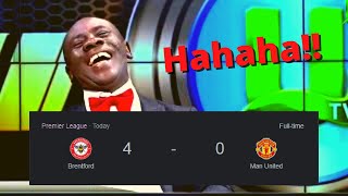 Brentford 4  0 Manchester United  African News Reporter 😂 [upl. by Olnton]