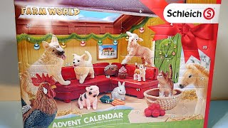 Schleich Farm World Advent Calendar 2018 Opening  Schleich 97700 [upl. by Harolda]