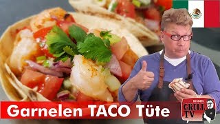 Garnelen perfekt gegrillt in der Taco Tüte rummelgrilltv [upl. by Adnwahsar412]