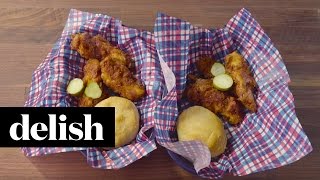 How To Make Hot Chicken Tenders  Delish [upl. by Iahc]