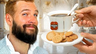 Americans Try BRITISH Tea amp Biscuits [upl. by Ecad]