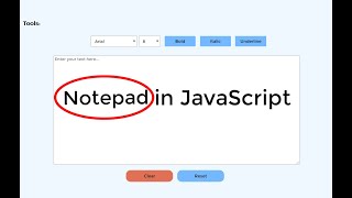 Create Notepad App Using JavaScript [upl. by Ityak]