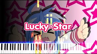 Piano Tutorial  Lucky Star OST Anime [upl. by Thursby]