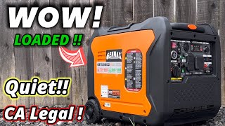 Best New Generator 2023 Genmax 7250IEDC 50 Amp RV Ready Quiet CA Legal [upl. by Marlon]