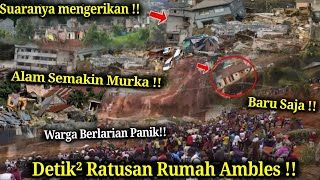 BARU SAJA WARGA BERHAMBURAN TIBA² RATUSAN RUMAH AMBLES DISAPU LONGSOR HARI INI Banjir Luwu [upl. by Greyson]