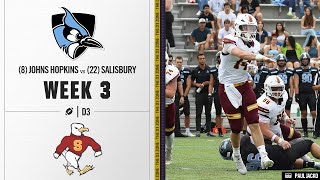 8 Johns Hopkins vs 22 Salisbury Highlights  D3 College Football 2024 [upl. by Orlan599]