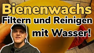 Bienenwachs reinigen  klären und filtern mit Wasser  So mache ich es [upl. by Gipson]