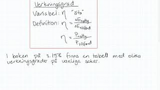 Fysik 1 Kapitel 5 Verkningsgrad [upl. by Allrud]