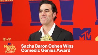 Sacha Baron Cohen Wins Comedic Genius Award  2021 MTV Movie amp TV Awards [upl. by Marys]