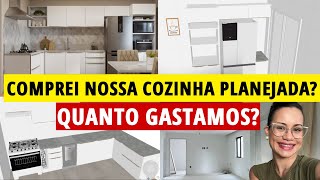 Comprei a cozinha dos meus sonhos gastando pouco  Cozinha com cara de planejada [upl. by Laerol]