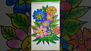 coloring pictures of paradise with lots of flowers art drawing flowers painting coloring [upl. by Laleb]