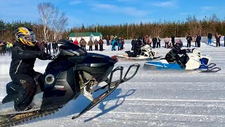 2022 BATHURST NB SNOWMOBILE RACES [upl. by Einnoj]