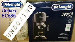 Delonghi Dedica EC685 Espresso Machine Unboxing [upl. by Bohman152]