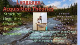 Language Acquisition Theories by Dr Shoaib Ahmed for UGCNETSETJRFPhD Research [upl. by Yaeger]