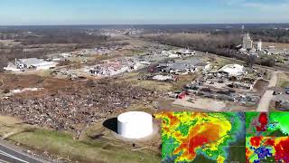 Mayfield KY Tornado December 2021  Drone flies entire 165 mile damage path [upl. by Ber]