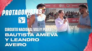 Protagonistas Bautista Amieva y Leandro Aveiro  Las Cruces  Circuito Nacional Voley Playa [upl. by Cynarra670]