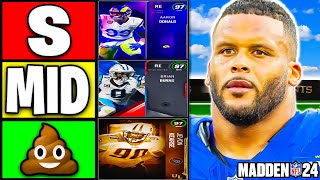 Ranking THE BEST DEFENSIVE ENDS In Madden 24 Ultimate Team [upl. by Ycart]