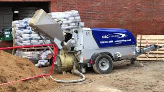 Loading a Mortel Meister Screed Pump at a project in High Wycombe [upl. by Acnaib558]