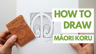 How to Draw Māori Koru  Mangopare  Simple Polynesian Art Tutorial  Shaka Tribe Wallet [upl. by Lindberg]