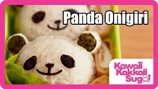 How to Make Panda Onigiri パンダおにぎりの作り方 [upl. by Shull469]