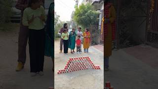 Glass Tower Challenge me Dadi fail ho Gayi 😄🤪 shorts funny comedy familychallenge funnyshorts [upl. by Glendon641]