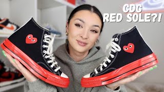 CDG x CONVERSE  RED MIDSOLE [upl. by Phedra]