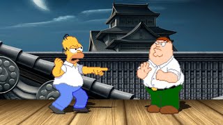 HOMER SIMPSON vs PETER GRIFFIN  The most epic fight ever made [upl. by Everrs]