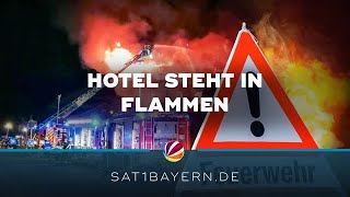 Großbrand im Allgäu VierSterneHotel steht in Flammen [upl. by Aseeram314]