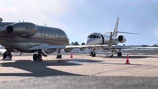 MLN JETS G280 Landing In a Winter Wonderland at Chester County Airport [upl. by Woothen]