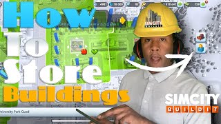 SimCity Build It  How To Store Buildings  REDESIGN YOUR CITY [upl. by Ranee]