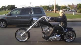 The Ghost Rider in Myrtle beach on Chopper Halloween [upl. by Asital]