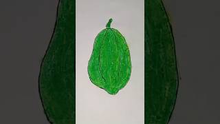 papaya drawing and painting tutorial [upl. by Menedez447]