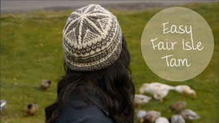 KNITTING TUTORIALEASY FAIR ISLE TAM [upl. by Ahsirt]