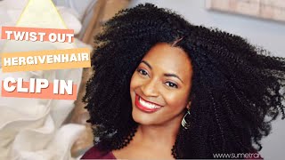 Super easy amp Quick Twist Out Tutorial with HerGivenHair Coily Clipins [upl. by Lettig956]