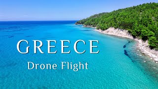 GREECE 4K DRONE FLIGHT  GREEK BEACHES ON HALKIDIKI  BEST ON GREEK PENINSULA  POSSIDI CAPE LAGOON [upl. by Accemahs]