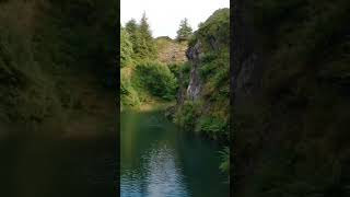 The quarry lake in Rosebush Pembrokeshire vancamping carcamping pembrokeshire [upl. by Cogen917]