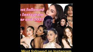 10 most followed on Instagram Year end 2023 [upl. by Latsirk]