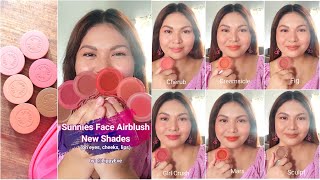 Sunnies Face NEW SHADES Airblush Swatch amp Review  Giveaway  LippyEve [upl. by Kalina]