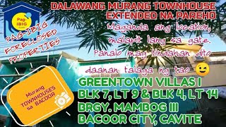 Dalawang murang Townhouse under PAGIBIG Foreclosed Properties  Greentown Villas I Mambog III Bacoor [upl. by Gainor397]