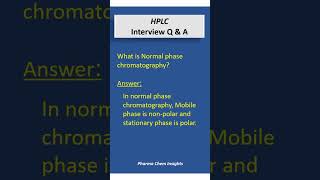 HPLC  HPLC interview question answer [upl. by Niwde]