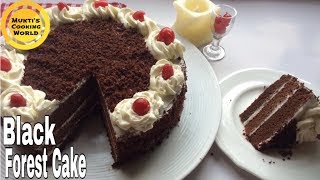 চুলায় তৈরি ব্ল্যাক ফরেস্ট কেক ॥ Black Forest Cake Recipe Without Oven ॥How To Make Black Forest Cake [upl. by Ahsuas]