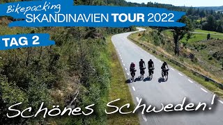 Tag 2 SkandinavienTour Bikepacking Schweden nach Norwegen Radfahren mega Landschaft Camping am See [upl. by Elleniad]